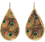 Peacock Teardrop Earrings